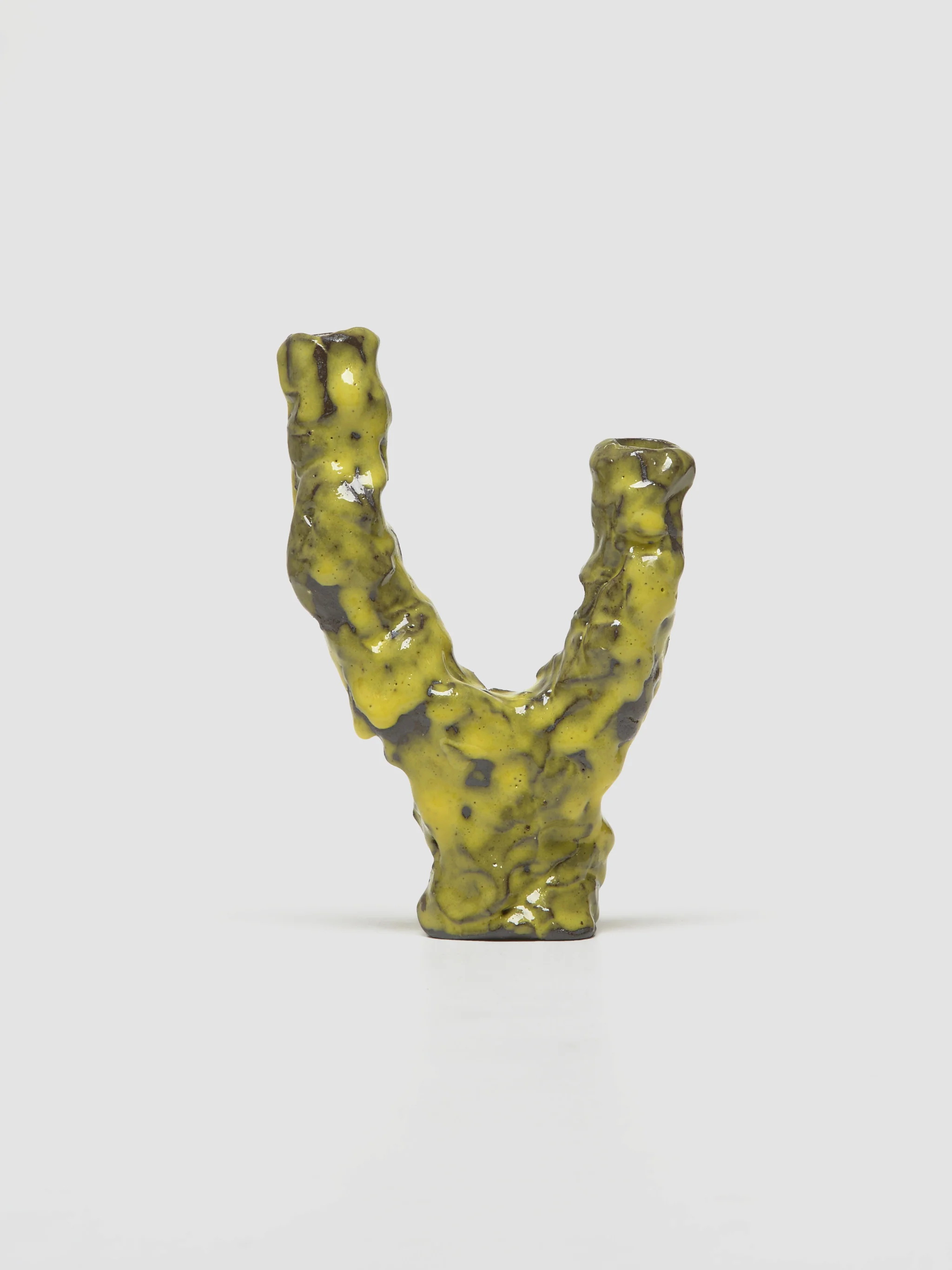 Candle Holder Double in Yellow - Image 4