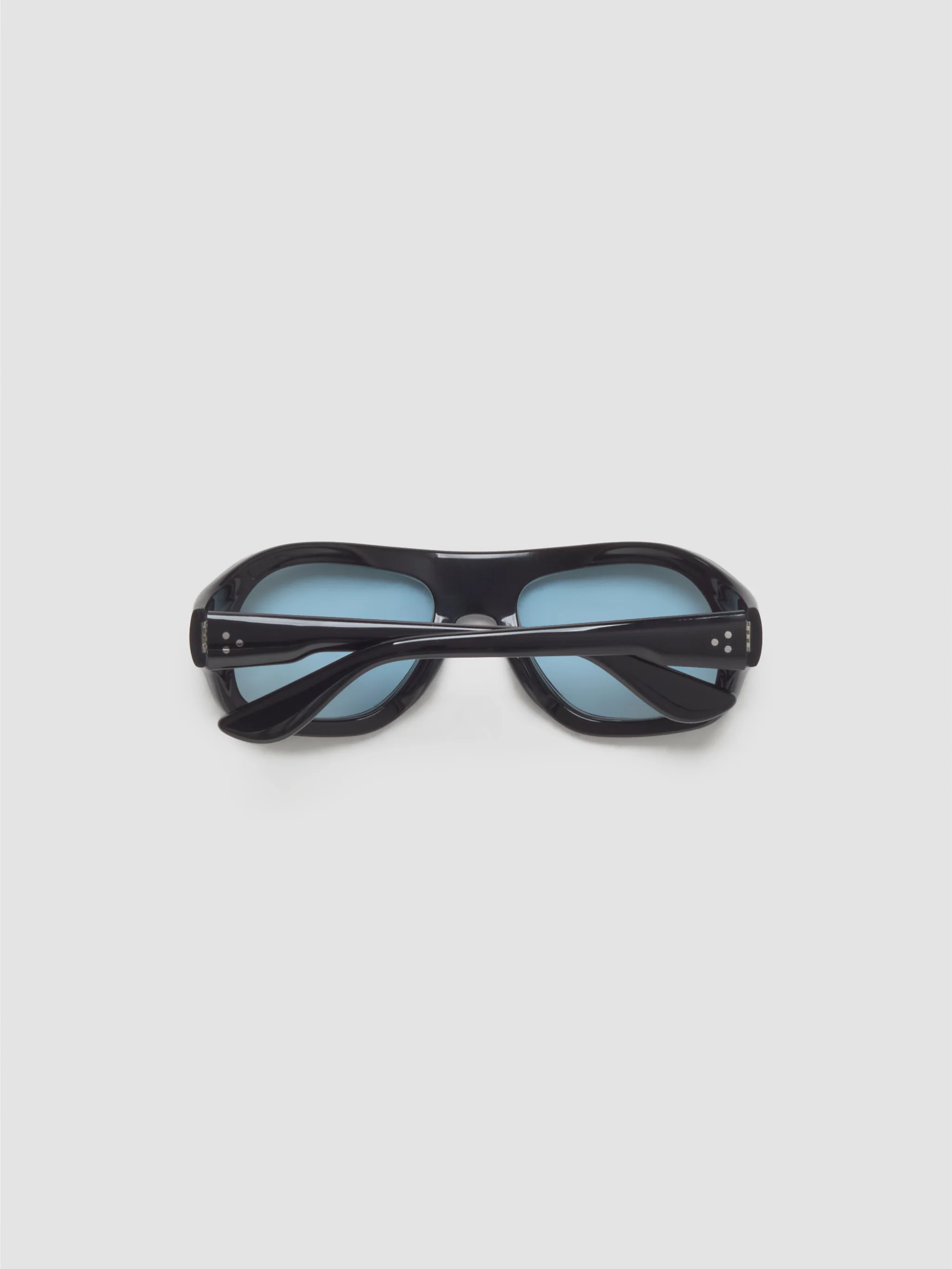Gray Sunglasses in Black with Rif Blue Lenses - Image 3