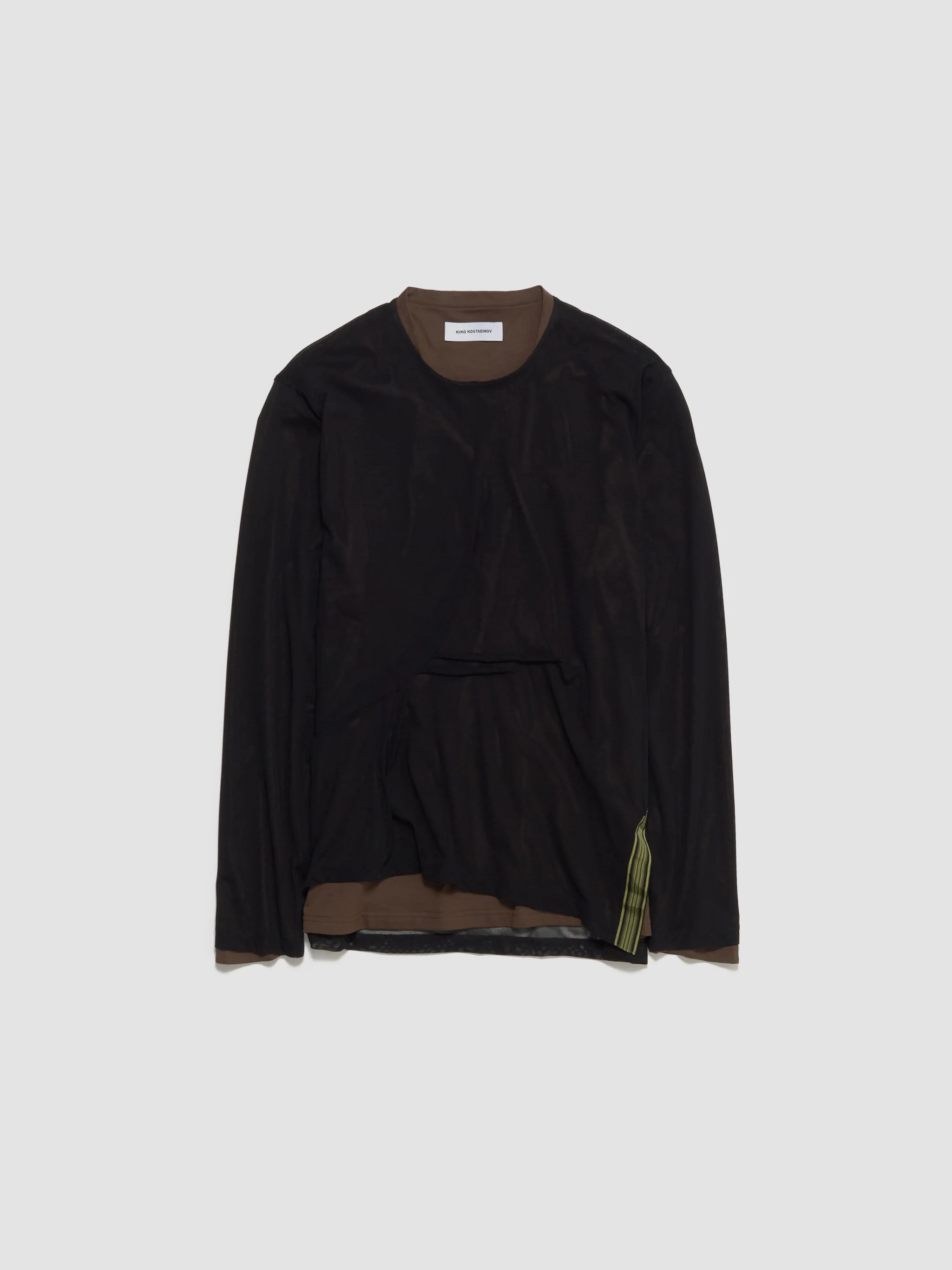 Inex Mesh Top in Brown & Black