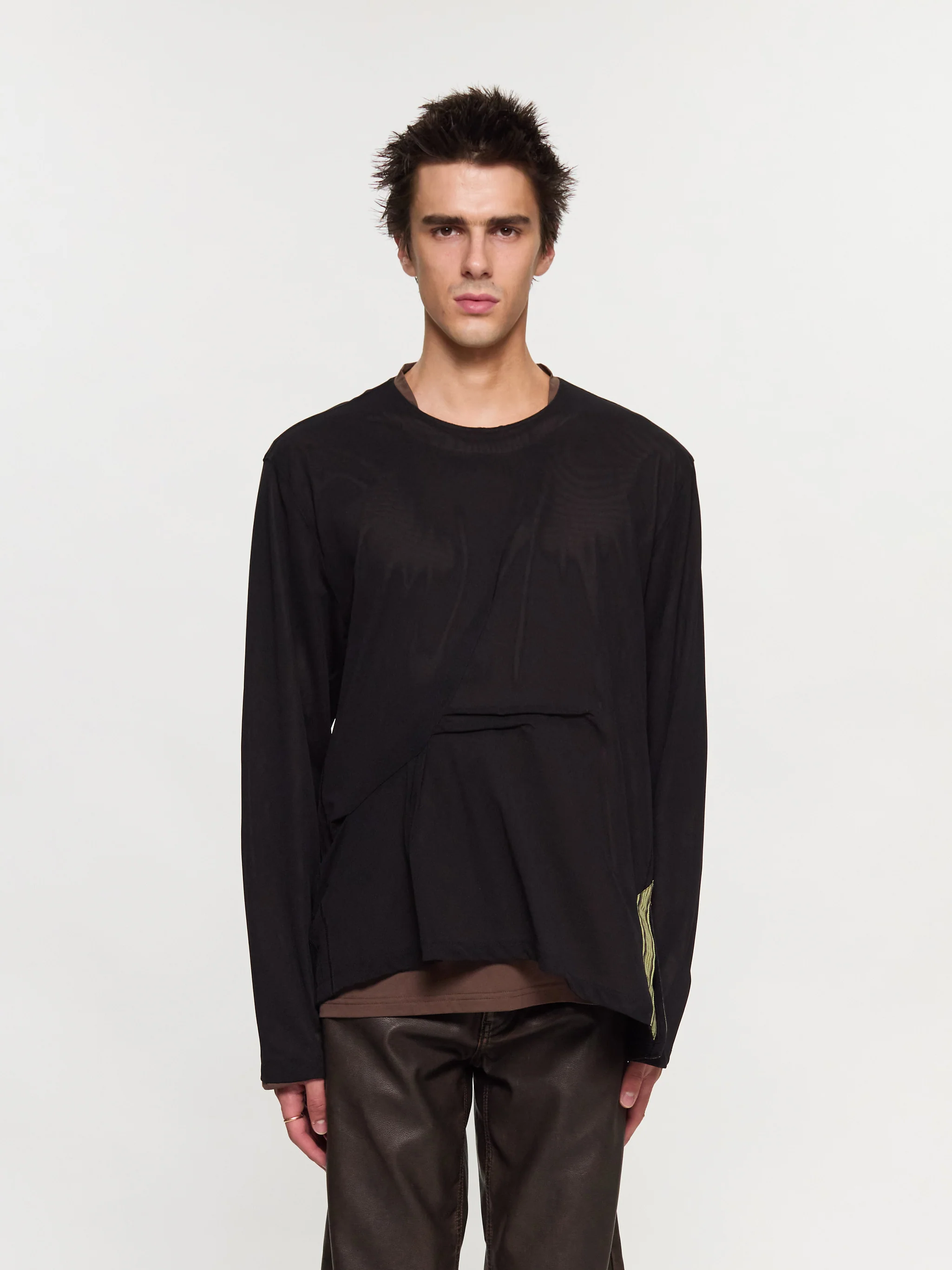Inex Mesh Top in Brown & Black - Image 2