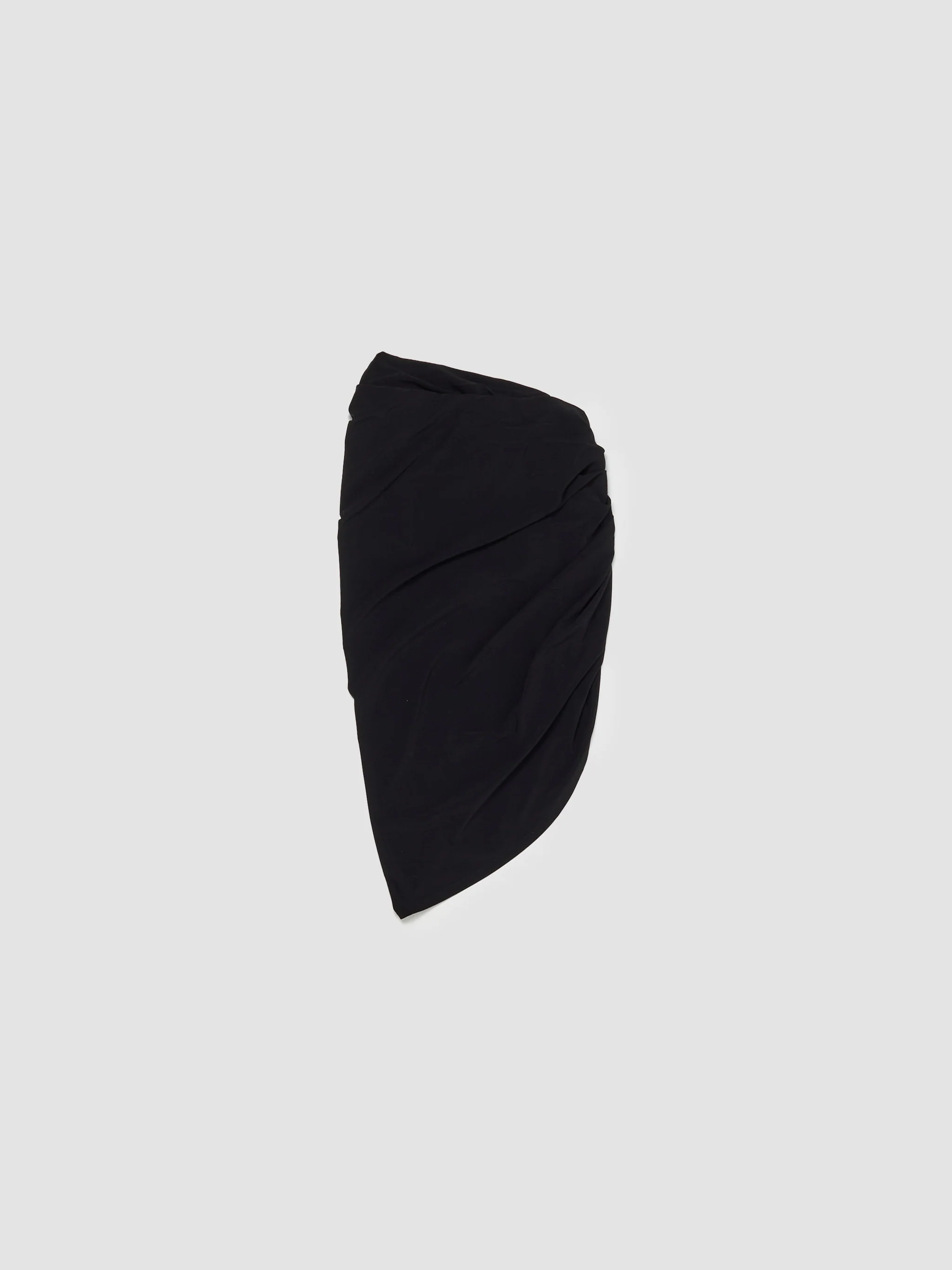La Mini Jupe Drapeado in Black - Image 4