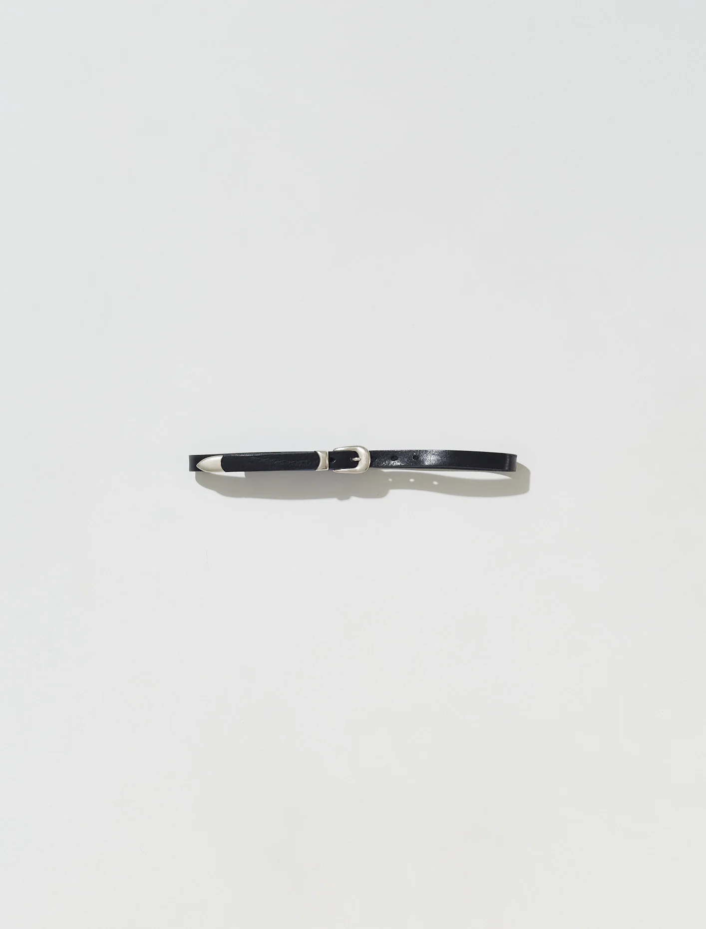 Leather Belt 2 cm in Black
