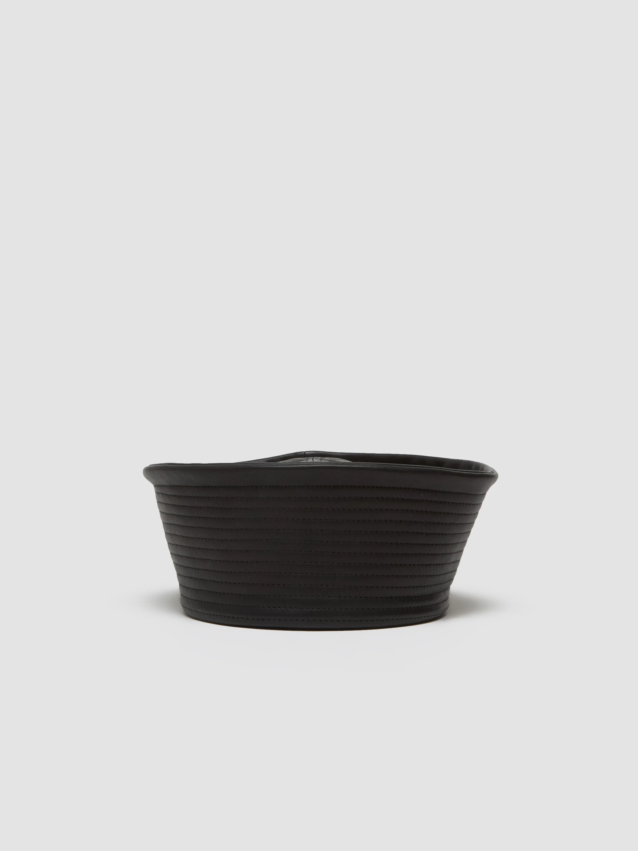 Leather Sailor Hat in Black
