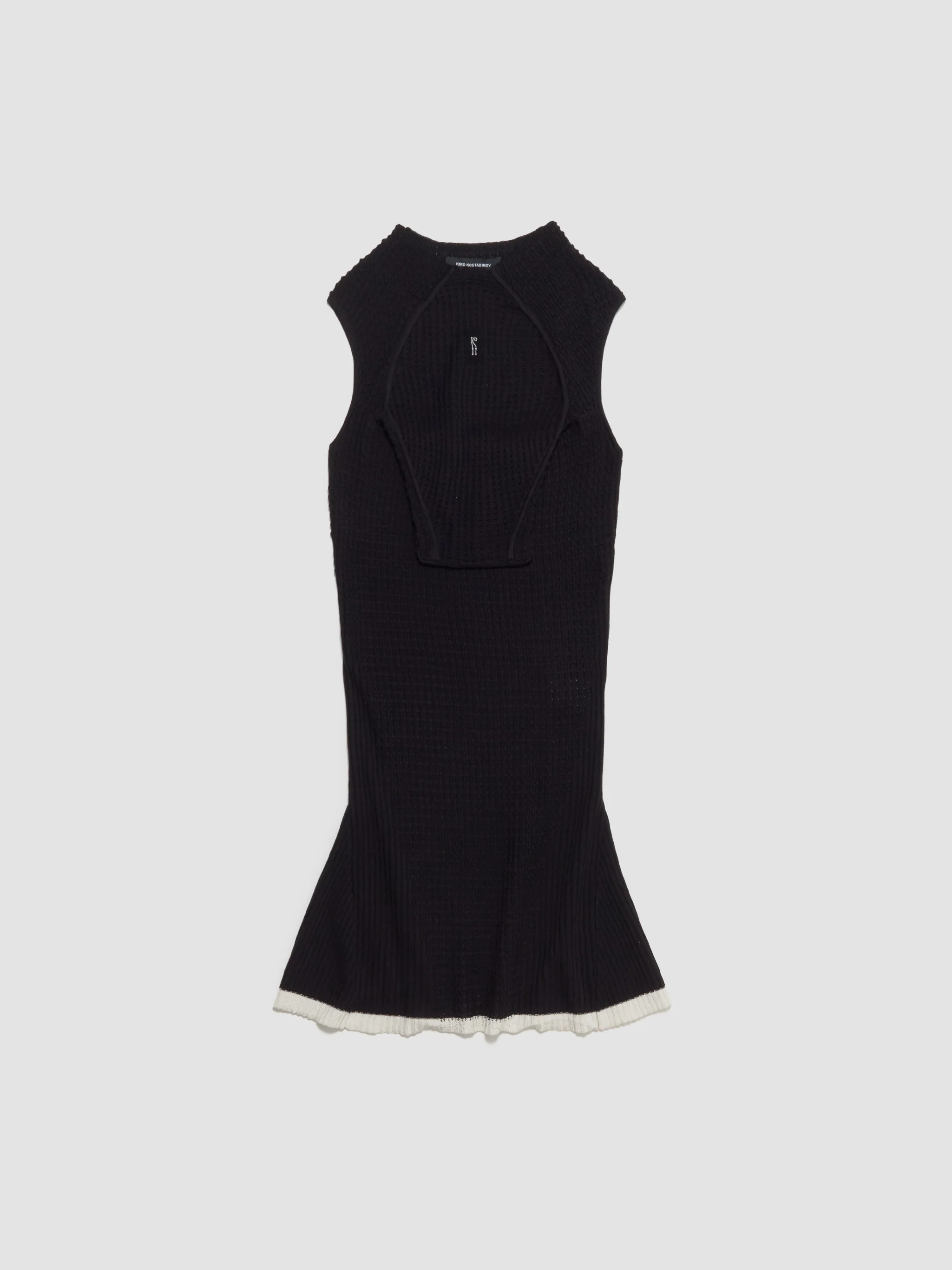 Vecto Knit Tunic Dress in Phantom Black